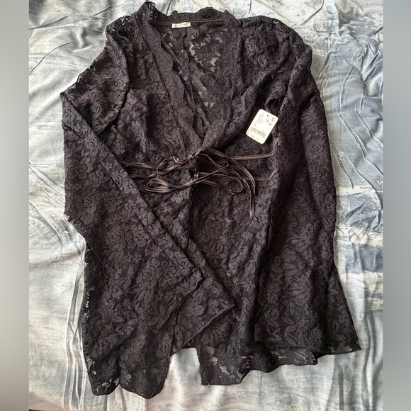 NWT free people intimately daylight cardi - black - Picture 7 of 9